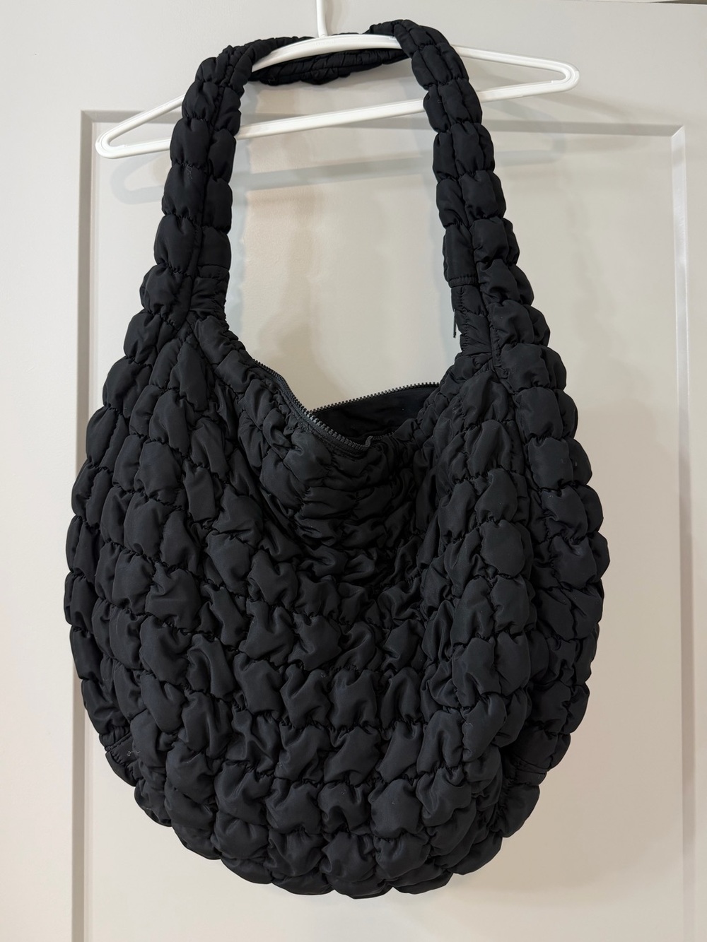 Cos large Quilted Puffer Hobo Bag - Black